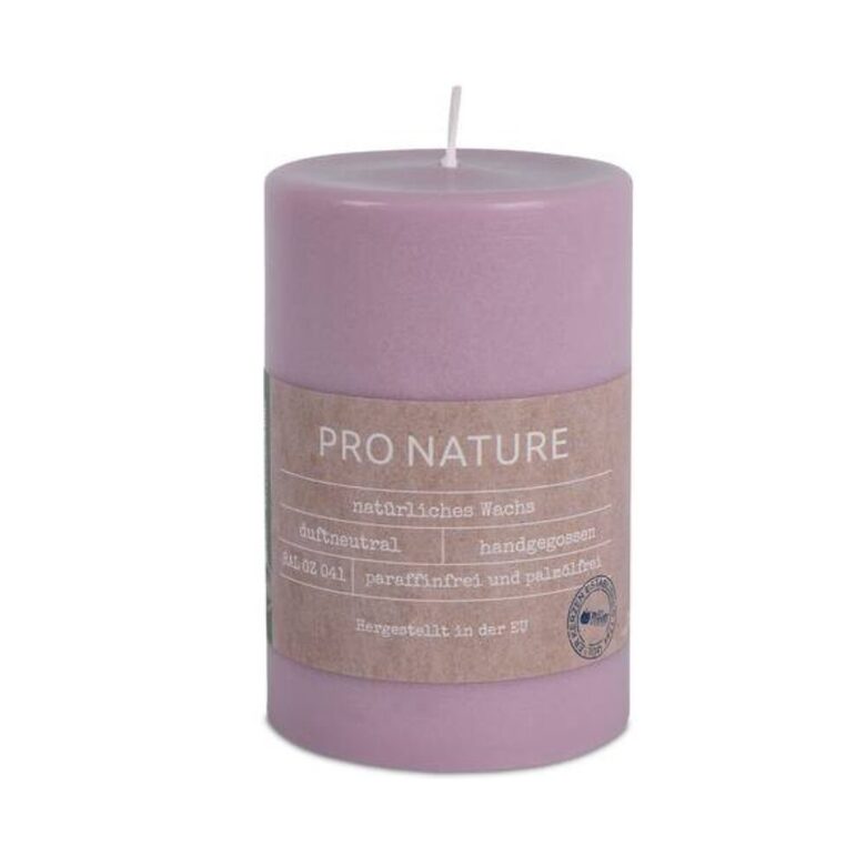 MULLER PRO NATURE stearīna svece +/-24h, lillā